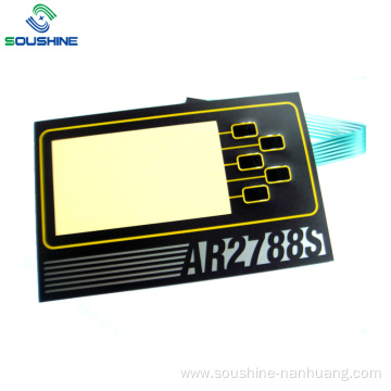 Large window size PET circuit membrane switch